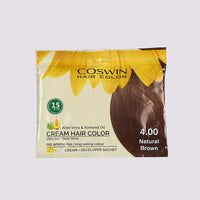 Natural brown hair color sachet