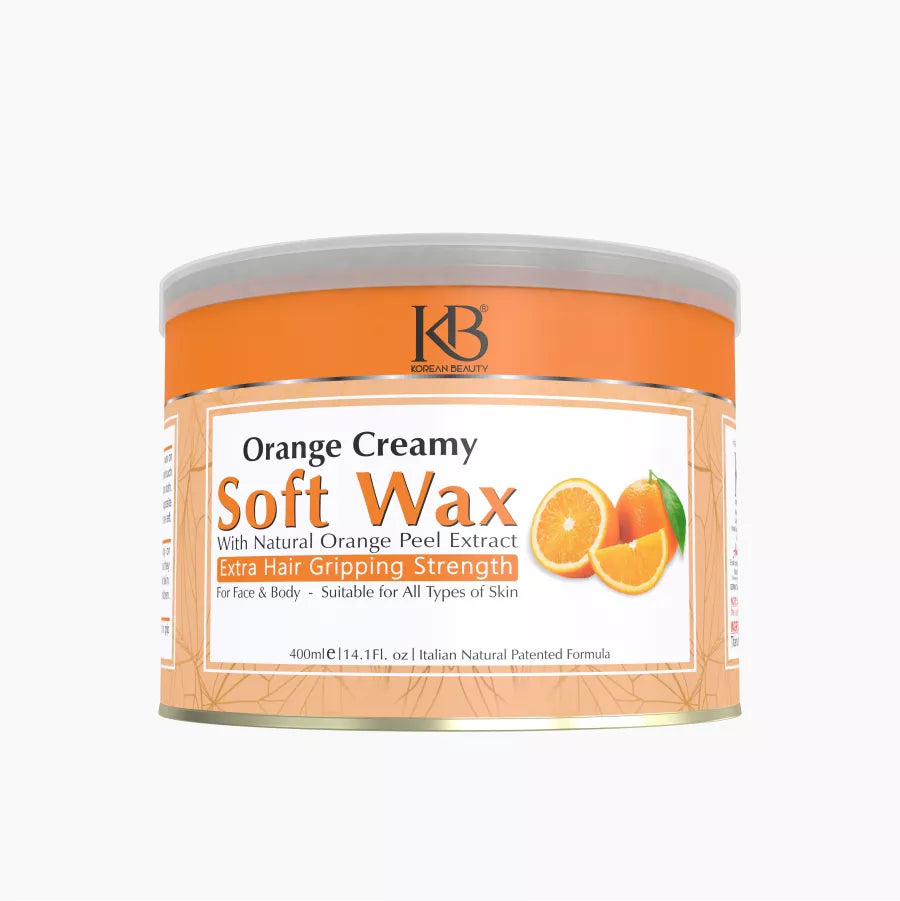 Orange creamy soft wax