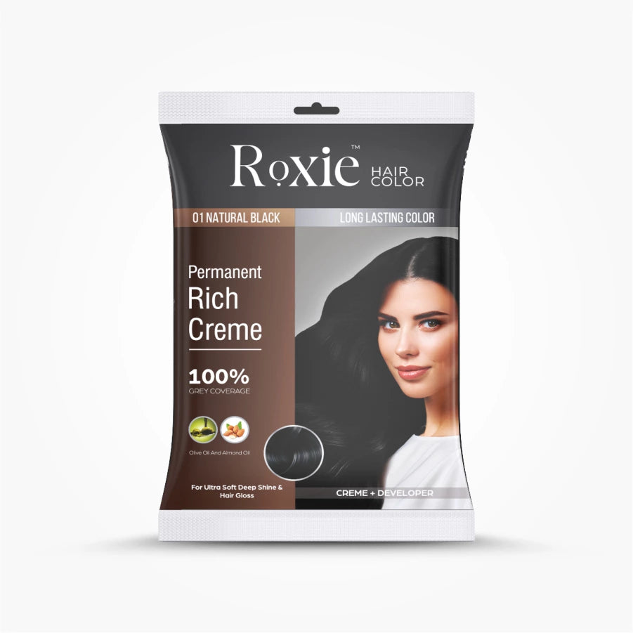 Roxie hair color sachet natural black